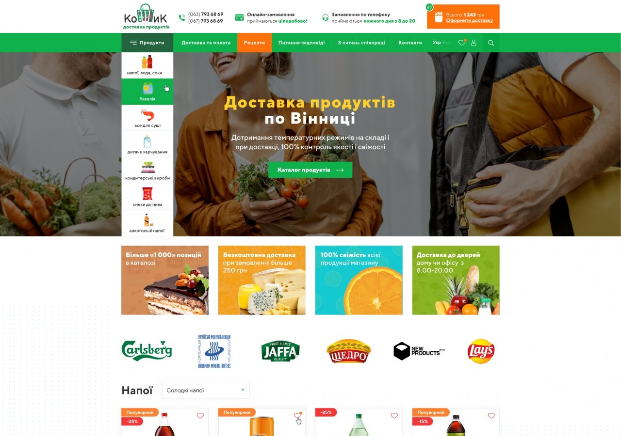 site development Koshyk online store